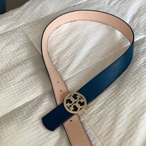 1.5” Wide Blue and Pink w/ Gold Buckle